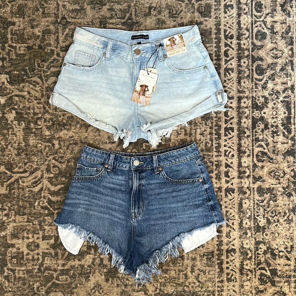 Bundle of two pairs of Sincerely Jules Denim Shorts • size 3/26 - Picture 1 of 7